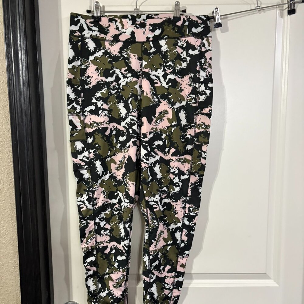 Popfit Women’s Camo Print High Rise Leggings Size 3XL